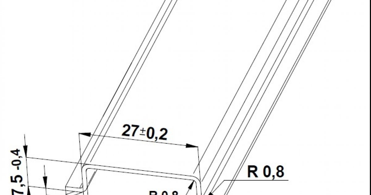 Carril DIN 35x7.5x100cm ‣ BLIMBLIM&3D